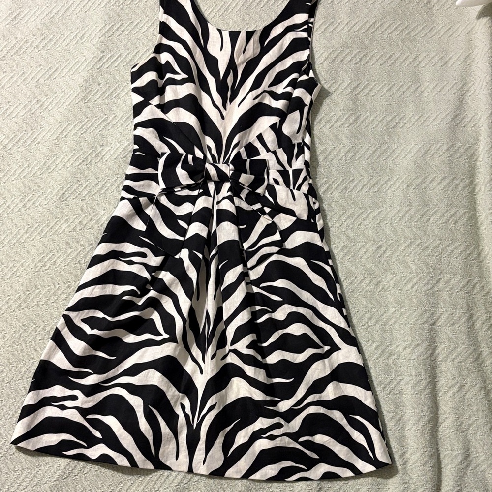 Kate Spade Black and White Zebra Print Dress